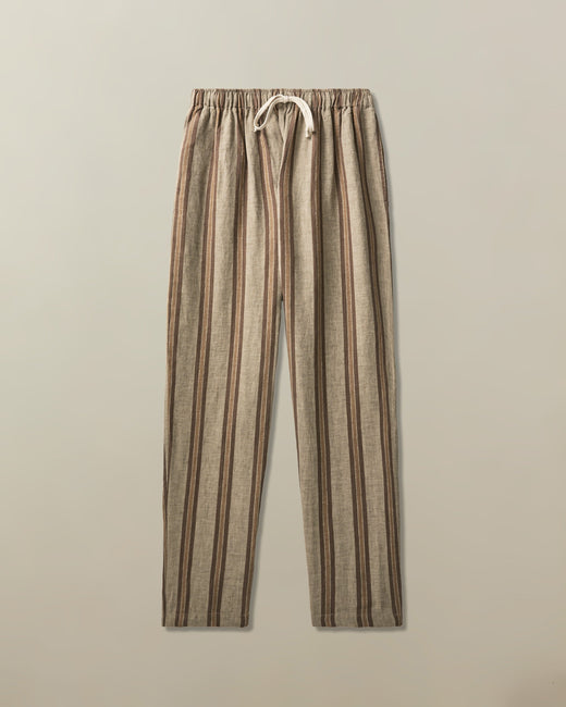 Bali Drawstring Pant in Linen Jacquard