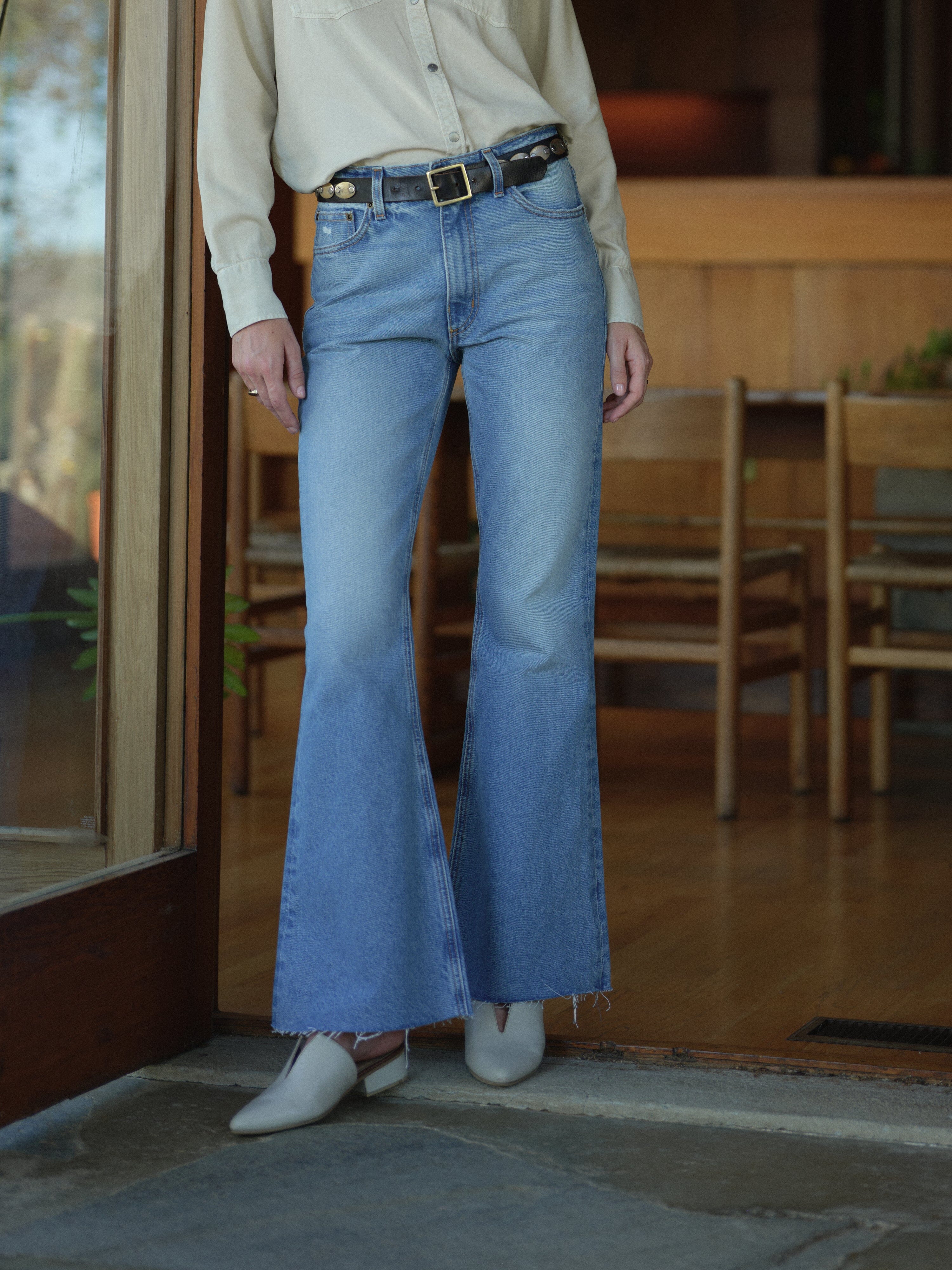Freya Flare Jean in Japanese Denim – Roadtonowhereclothing.com