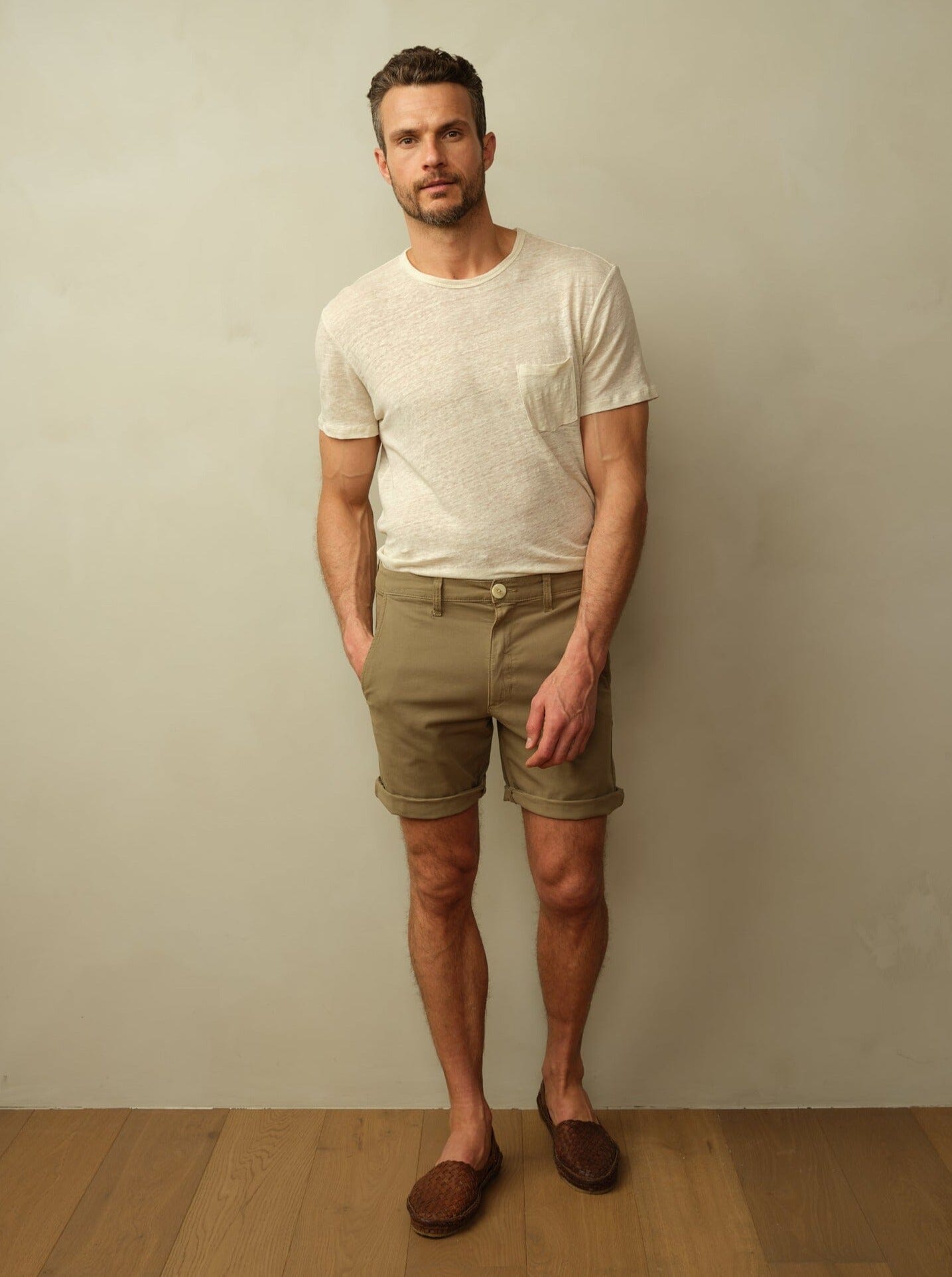 Men's Brooklyn Short in Garment Dyed Japanese Twill