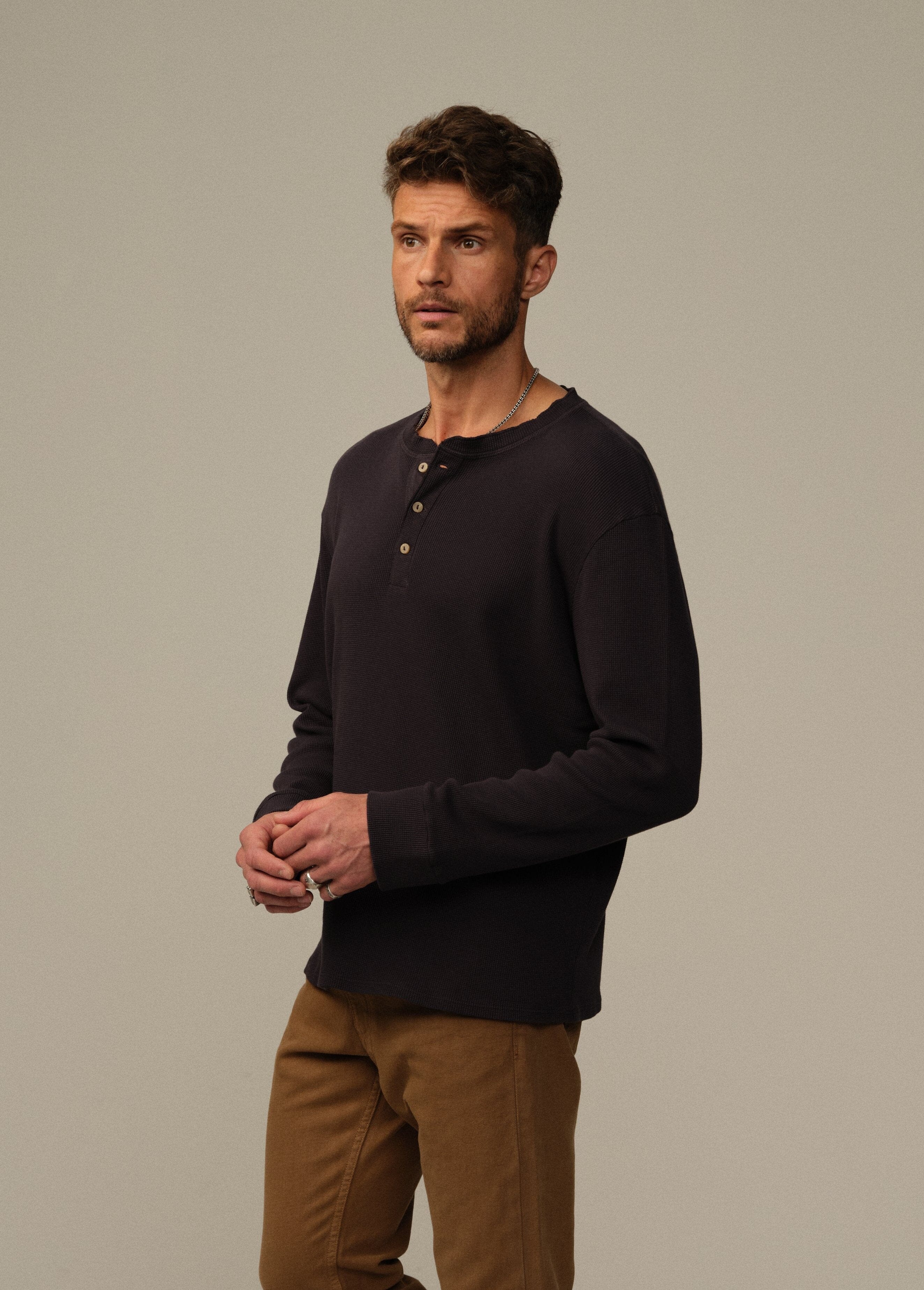 Men's Crosby Organic Cotton Waffle Henley – Roadtonowhereclothing.com