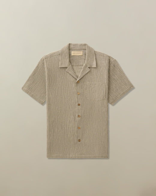 Fez Shirt in Organic Cotton Seersucker