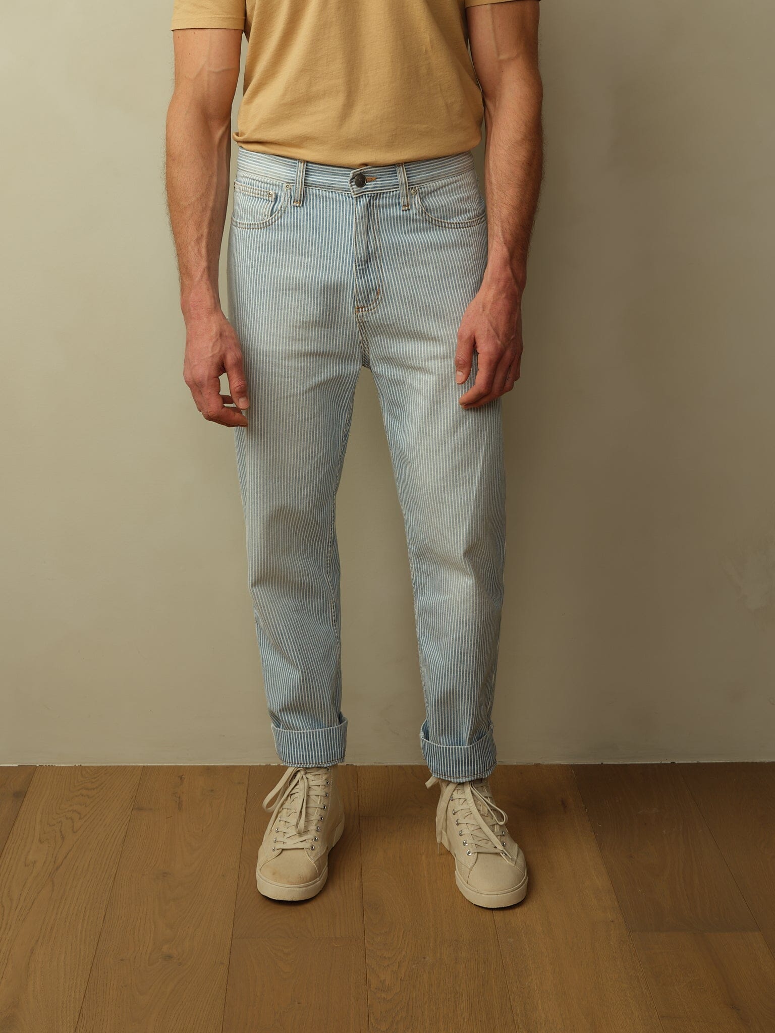 Men's Pilon Japanese Railroad Stripe Denim Jean