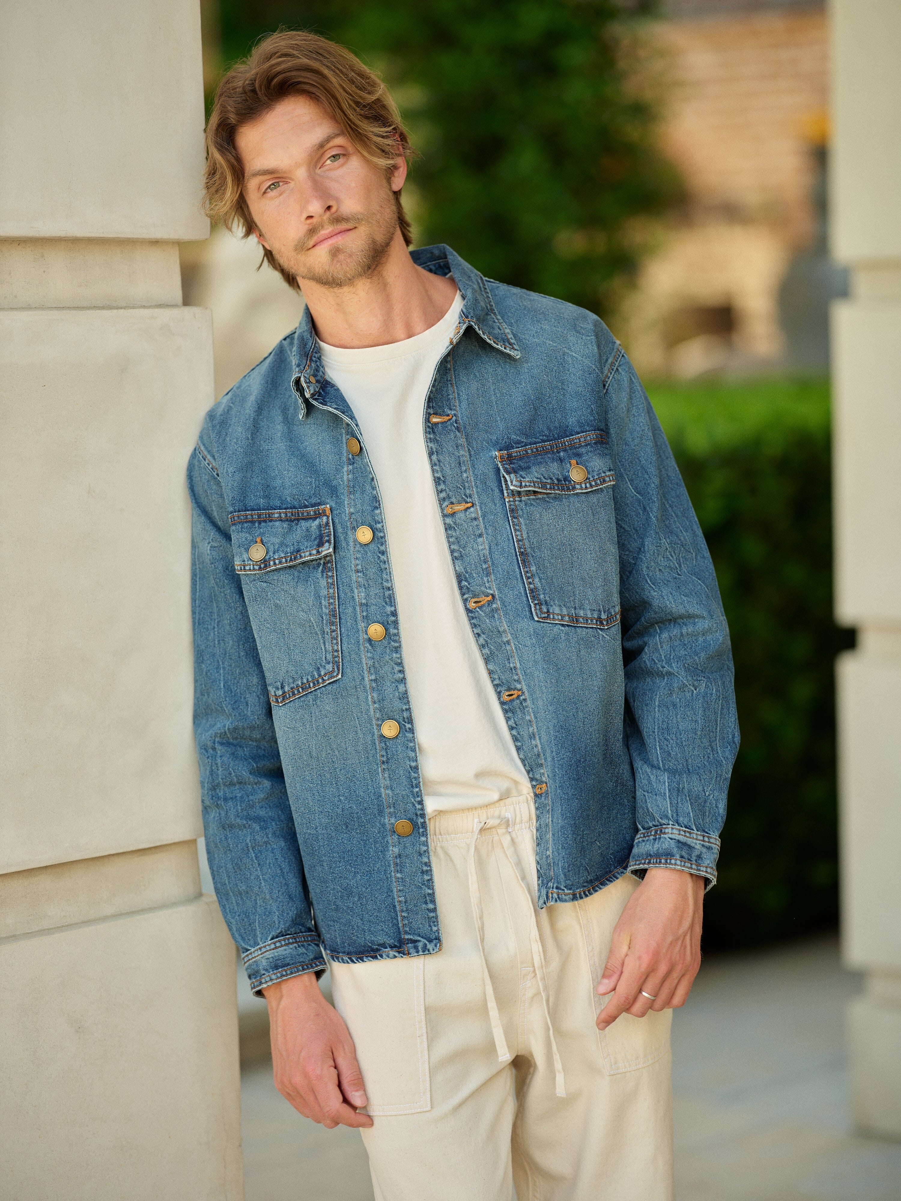 izunaoman0430です WASHED DENIM SHIRT - Taupe gray | ZARA United States