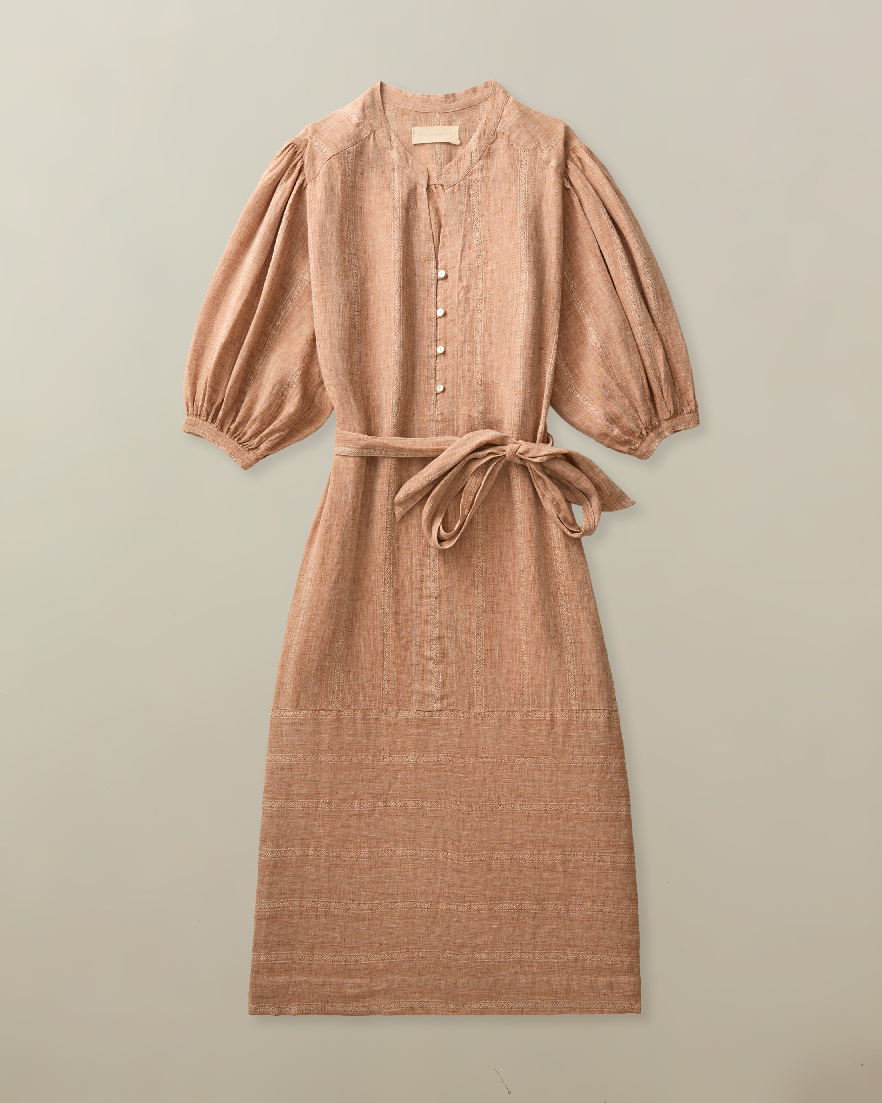 chinese dress ladies Linen Midi Dress
