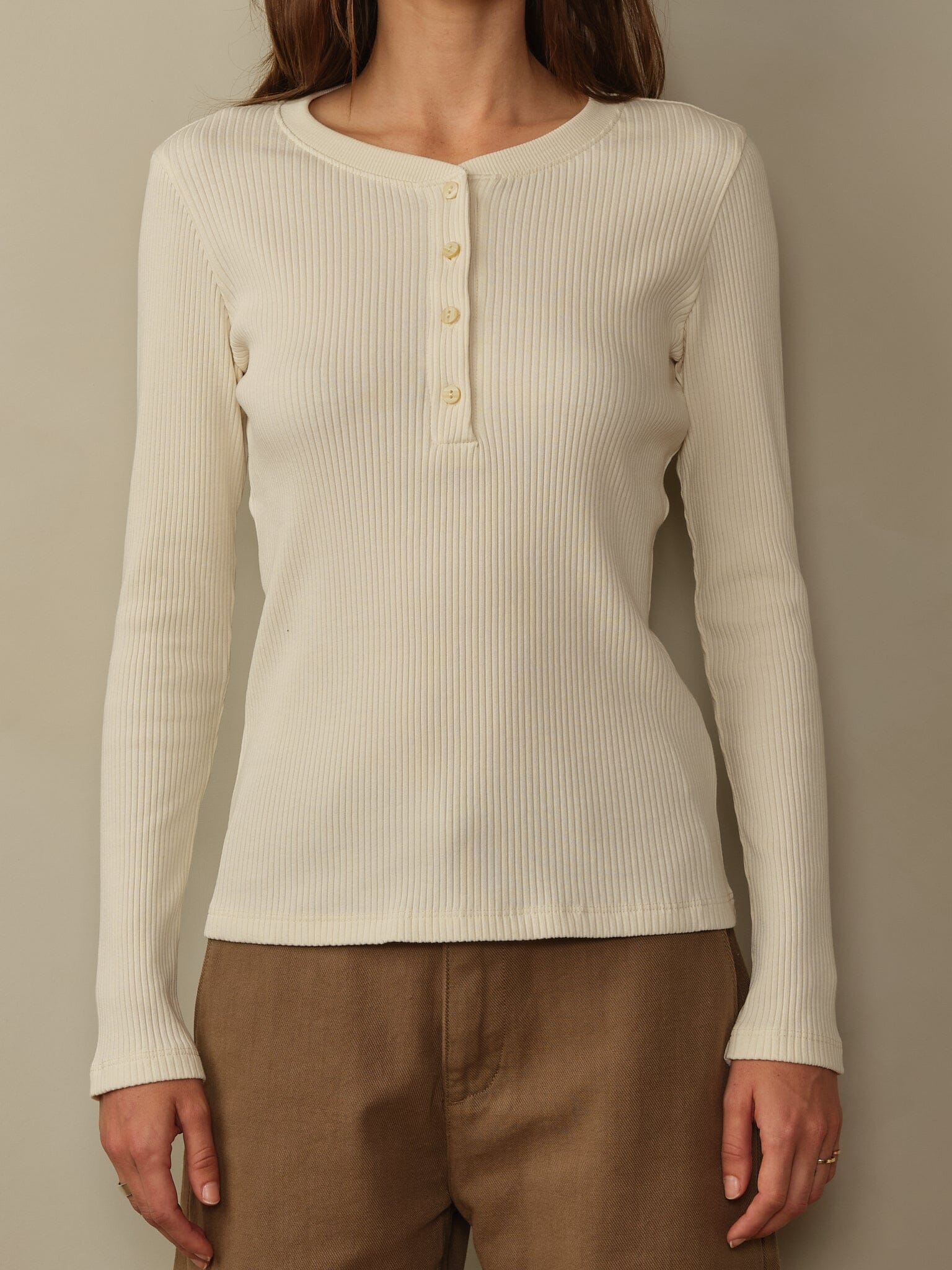 Tasmen Henley in Rib Knit - Final Sale