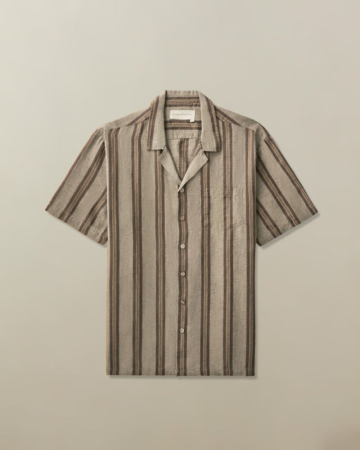 Fez Shirt in Linen Jacquard