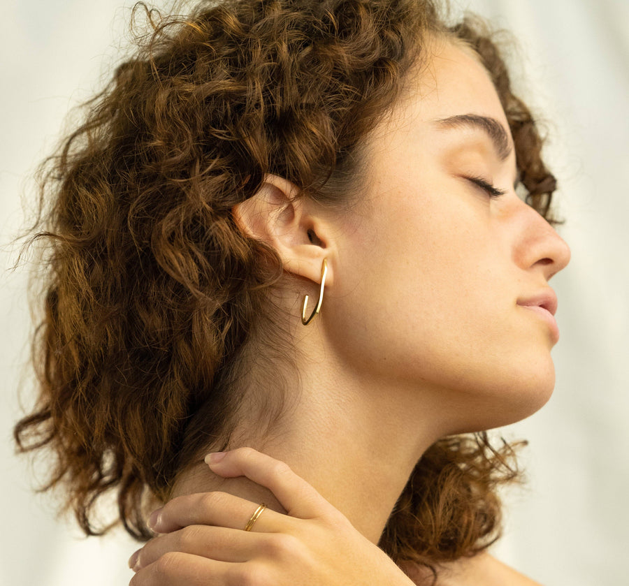 Mana Made Wave Hoop Earrings