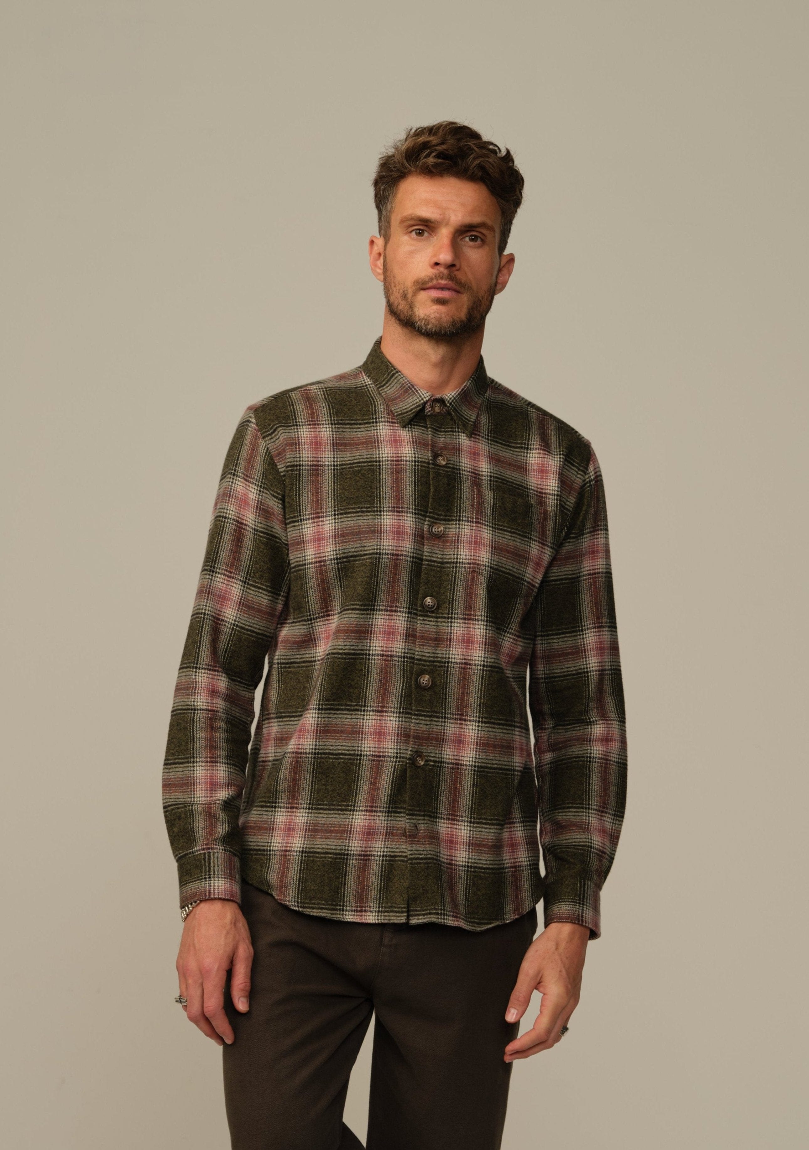 Men's Accord Japanese Cotton Flannel Shirt - Final Sale