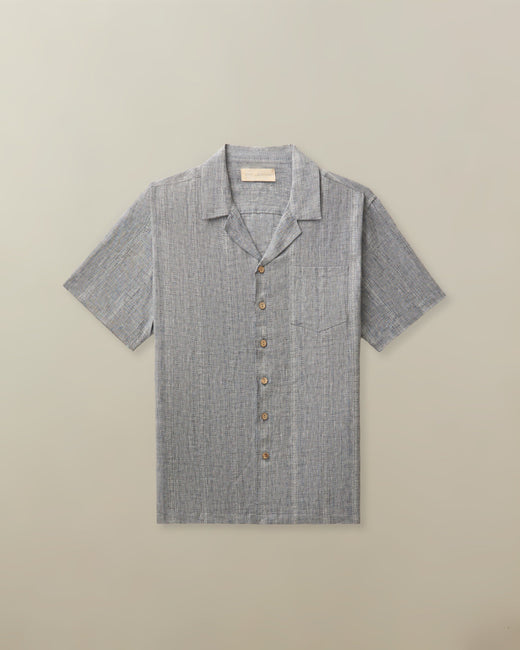 Fez Shirt in Linen Jacquard