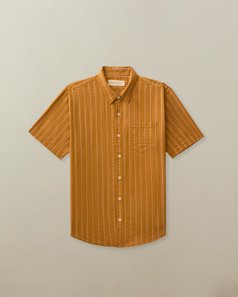 open lace back dress Men's Orange Striped Shirt - Wessi – Wessi main image 0