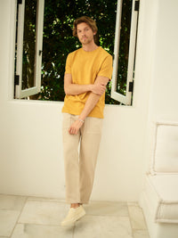 SEAN TOWN★大人気♪COTTON WASHED BANDING WIDE PANTS_5色 Woven pants in organic cotton/linen