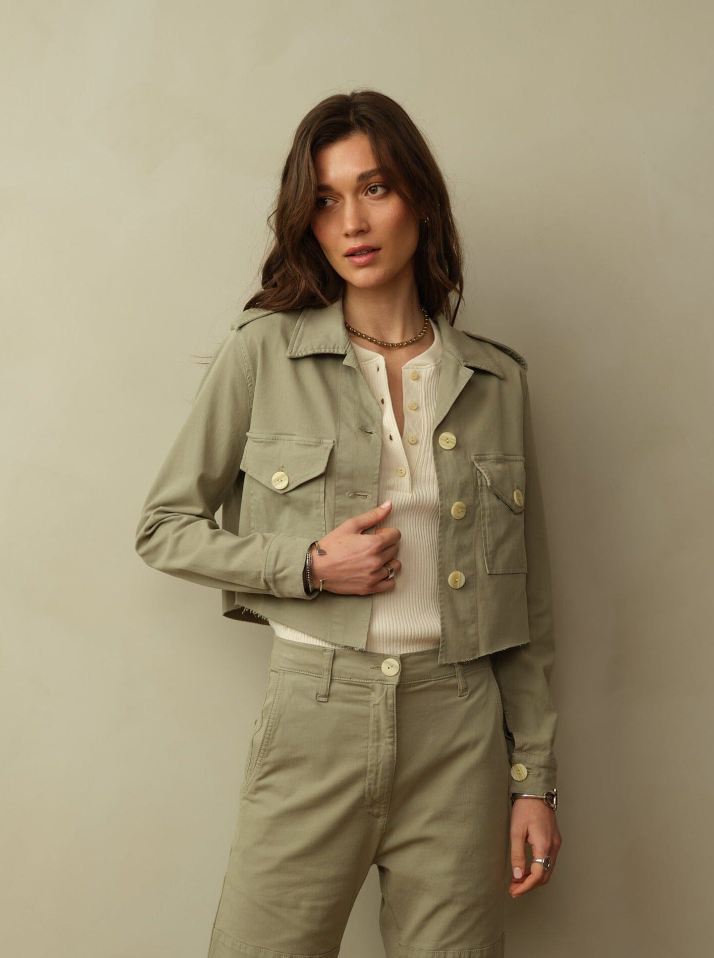 Chikashitsu +】cropped pocket blouson (2color) | OUR BRAND