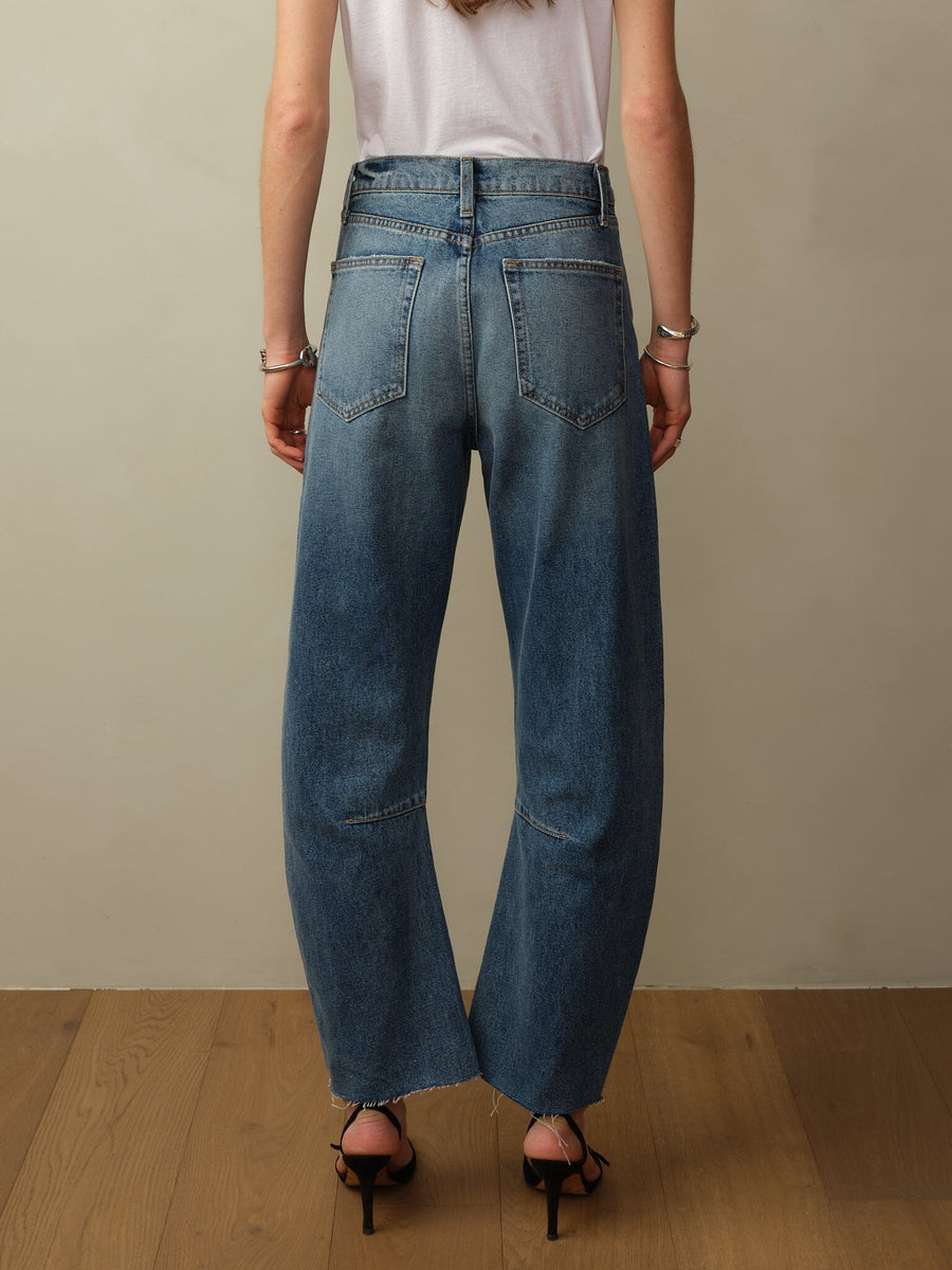 Women's Pilon Japanese Denim Jean Raw Hem